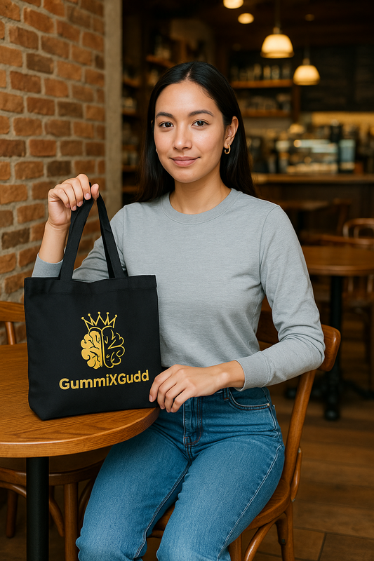GummiXGudd Tote Bag with Water Bottle and Key Holder